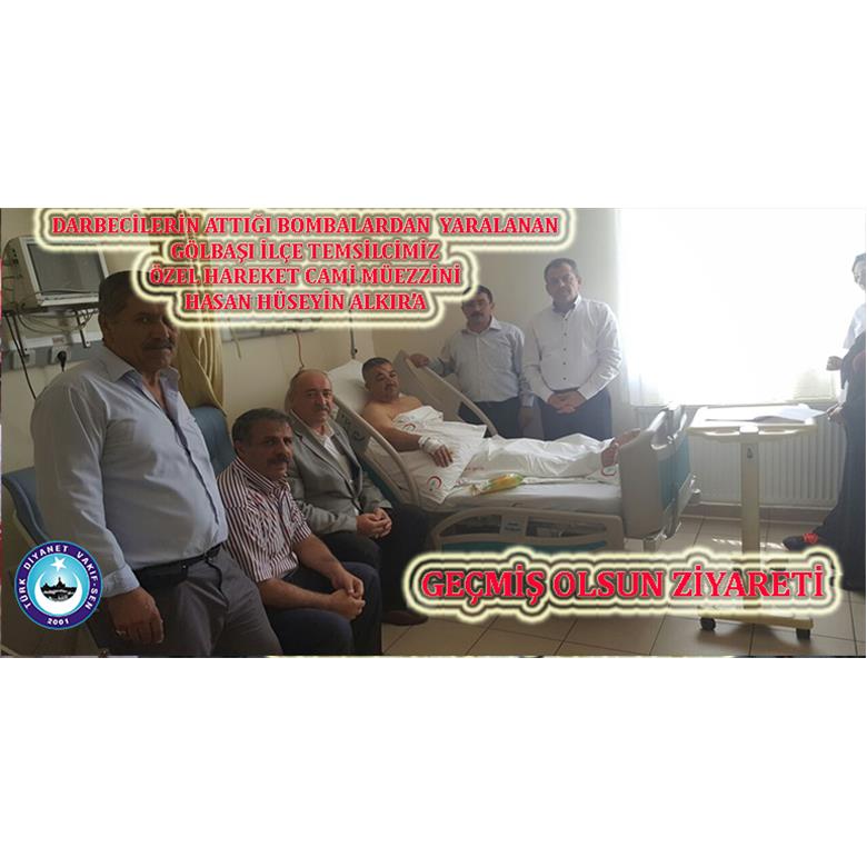 DARBECİLERİN ATTIĞI BOMBALARDAN YARALANAN GÖLBAŞI TEMSİLCİMİZİ HASTAHANE ZİYARET ETTİK